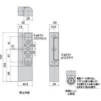 【機構部品・建築金物（丁番・蝶版・ヒンジ）】シブタニ コーナー抜差ヒンジ（自閉無） EFH-101-1 SC 1個（直送品）