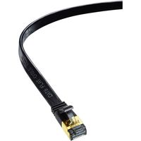 サンワサプライ カテゴリ8フラットLANケーブル ケーブル厚さ2.8mm 5m ブラック KB-T8FL-05BK 1個
