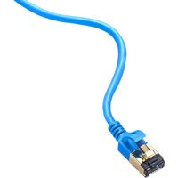 サンワサプライ カテゴリ8細径LANケーブル CAT8 ケーブル径4.0mm ブルー 0.3m KB-T8SL-003BL 1個