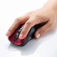 サンワサプライ 静音ワイヤレスブルーLEDマウス 5ボタン ボタン機能割り当て レッド MA-WBL153R 1個