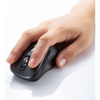 サンワサプライ 静音ワイヤレスブルーLEDマウス 5ボタン ボタン機能割り当て ブラック MA-WBL153BK 1個