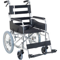 マキテック　アルミ介助用車いす　SMK30-4043KS　小花ブルー 1台　【車いす】介援隊カタログ W2112（直送品）