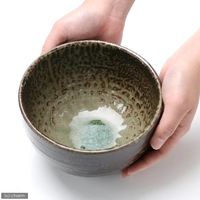 リーフ 益子焼　足付深丼　灰釉 2250000557846 1個（直送品）