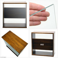 リーフ キャビネット 6030 ブラウン 透明ガラスパネル 2250001019985 1個（直送品）