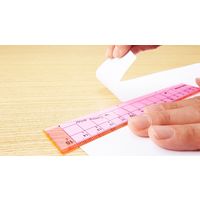 クツワ 紙が切れる透明定規15cmクリア XS01CL 1セット(5個)