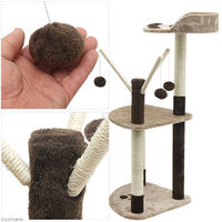 リーフ キャットタワー 据え置き3段 肉球台座付き アイボリー 2250002217991 1個（直送品）