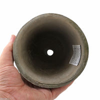 リーフ　アンティークポット　直径１３×１３ｃｍ　黒　モスポット　トール　2250002341924　1セット(5個)（直送品）