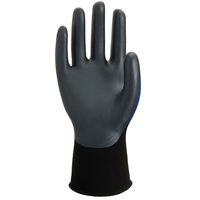 【ニトリル背抜き手袋】 ウィード DE-1866 ブルー L 1双