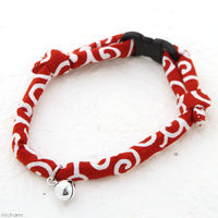 リングバード渡辺 猫コットンカラー 20ー32cm 唐草赤 333399 1個（直送品）