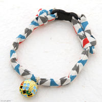 リングバード渡辺 猫コットンカラー ２０ー３２ｃｍ 風車ブルー 333411 1個（直送品）