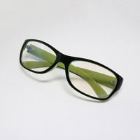 ハート光学 ブルーカットレンズ快適パソコンメガネ ブラック/グリーン PC61-3 1個