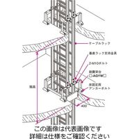 ネグロス電工 立上りラック用架台 溶融亜鉛 ZAGYW6543 1台（直送品）