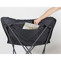 キャプテンスタッグ リラックスクッションチェア 本体生地 ブラック（直送品）