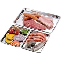 キャプテンスタッグ BBQ ステンレス 角型トレー 小 UG-3274 1個