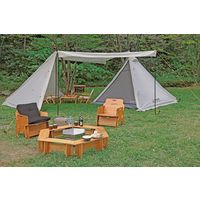 キャプテンスタッグ CSクラシックス べニア背付きソロベンチ（直送品）