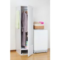 ファミリー・ライフ ロッカータンス ミラー付 幅450×奥行500×高さ1600mm ダークブラウン 0382220 1台（直送品）