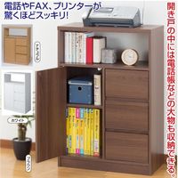 ファミリー・ライフ プリンター収納ラック 幅600×奥行300×高さ900mm ナチュラル 0382510 1台（直送品）