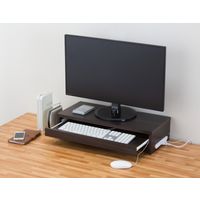 ファミリー・ライフ モニタースタンド トレー付 幅590×奥行273×高さ130mm ナチュラル 0383210 1台（直送品）