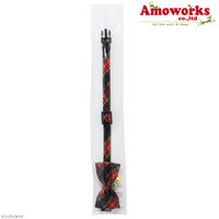 アモワークス 首輪 チェックリボン M ブラック 107969 1個（直送品）