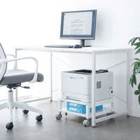 サンワサプライ ロータイププリンタスタンド/台 幅400×奥行400×高さ200mm ホワイト LPS-T4040SL 1個（直送品）