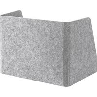 サンワサプライ デスクパーティション 三面タイプ 幅570×奥行430×高さ450mm ライトグレー SPT-DPSM060 （飛沫防止）1個