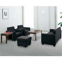 【組立設置込】コクヨ ベーシス 応接イス スツール 合成革 ブラック MBS-1S-VZE61 1台（直送品）