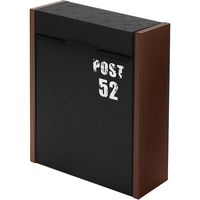 【軒先渡し】ヤマソロ Grill 壁掛けポスト 幅300×奥行120×高さ366mm ブラック 73-106 1台（直送品）