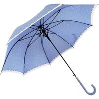 共栄工業 60cm 婦人用 リボン柄 ジャンプ傘 ブルー 20209 1セット（6本）（直送品）