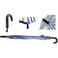 共栄工業 55cm ストライプ ジャンプ傘 ブルー 30166 1セット（6本）（直送品）