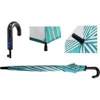 共栄工業 55cm ストライプ ジャンプ傘 グリーン 30166 1セット（6本）（直送品）