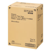 【新パッケージのお届け】【大人用おむつ/尿取りパッド/約4回分】アスクル×エルモアいちばん　尿とりパッドワイド通気タイプ　1箱（30枚入×8パック） オリジナル