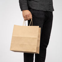 丸紐クラフト紙手提袋ベーシックタイプ 280×280×150mm 茶無地 1セット（900枚）アスクル 【紙袋】  オリジナル