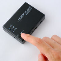 HDMI切替器　4K60Hz対応/HDMIセレクター/HDMI切替器3台用/HDS-4K05/BK　1個　ミヨシ