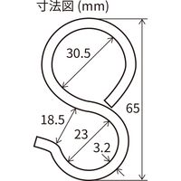 清水 アイアンPフック 全長65mm (2個入) SH-IPH25K 1セット(10パック)（直送品）