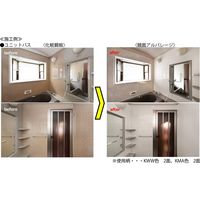 【建築資材・浴室用床シート】フクビ化学工業 壁面化粧パネル 鏡面アルパレージ　KWW AP2KWW 1梱包（2枚入）（直送品）