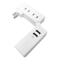 電源タップ 4個口+USBポート×2 折りたたみモバイルタップ オートパワーシステム搭載 TPM100-WT ホワイト 1個 トップランド
