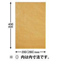 宅配袋 底ガゼット型 フラップなし 茶 W280×H400×G100mm 1パック（10枚入） 今村紙工