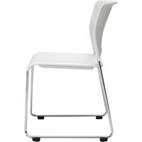 【軒先渡し】オリバー PDシリーズ ミーティングチェア スタッキング可能 横連結可能 ホワイト PD・CM-001・WH 1脚（直送品）