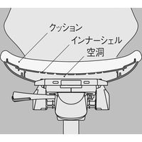 【設置込】イトーキ エフチェア ローバック 布張り 固定肘 ハンガー付 ウレタンキャスター 黒ベース 黒脚 ライトグレー 1脚（直送品）