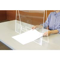 アーテック 飛沫防止透明パーテーション 大1.0 窓あきタイプ 卓上カーテン 机上 飛沫防止 感染防止 51238 1セット(本体1枚 スタンド