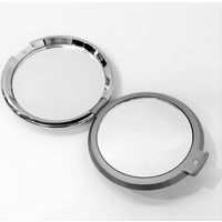 センコー ラウンドクリスタル　コンパクトミラー　クローム　２個セット AWN101129（直送品）