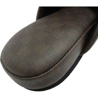 センコー チェッカー 機能素材 スリッパ 約26.5cm ブラウン FF140399 1足