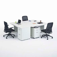 プラス 組立式スチールOAデスクシステム 高さ720mmタイプ ホワイト 平机 幅1200×奥行700×高さ720mm 1台(2梱包）