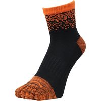 ディックコーポレーション 安全靴用カラーソックス グラデーション 5本指 アンクル オレンジ 2色入 CB-069 1セット（直送品）