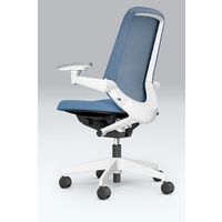 【設置込】イトーキ ノートチェア ローバック ランバーサポート無 アジャスタブル肘付 ホワイトベース サンドイエロー 1脚（直送品）