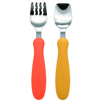 KJC フォーク＆スプーン　パンプキン＆キャロット　1.5歳～　ケース無　12個セット 347193 1セット(12個)（直送品）