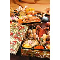 瑞光明 紙重箱 7寸角2段 友禅ZU-No.7 金仕切A付 v1305o70-2zu7sga1 1包（2段24組）（直送品）