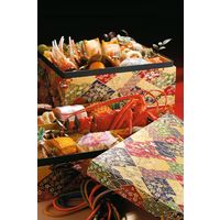 瑞光明 紙重箱 8寸角3段 友禅ZU-No.8 金仕切AD付 v1305o80-3zu8sga1d1 1包（3段16組）（直送品）