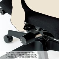 【設置込】イトーキ スピーナチェア エクストラハイバック 背座クロス 可動肘 ハンガー無 シルバーベース ヘッドレスト付 アンバーオレンジ 1脚（直送品）