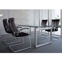 【設置込】イトーキ スピーナチェア 会議イス 背樹脂 座：クロス張り シルバーベース キャンテイレバー脚 ブラック 1脚（直送品）